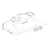 CHX9136SQB-2 Under Cabinet Range Hood, 36-Inch, Stainless Steel